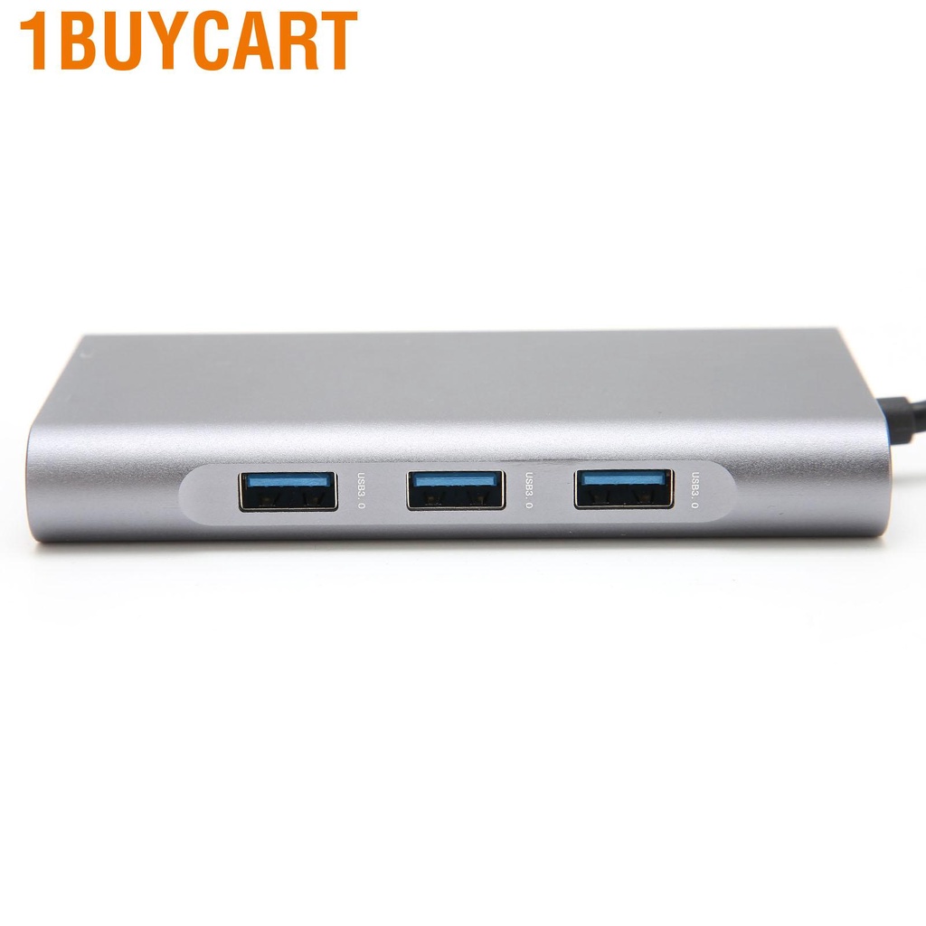 1buycart power adapter charger Docking Hub 10 in 1 Type‑C to High‑Definition Multimedia Interface USB PD Expansion Dock for