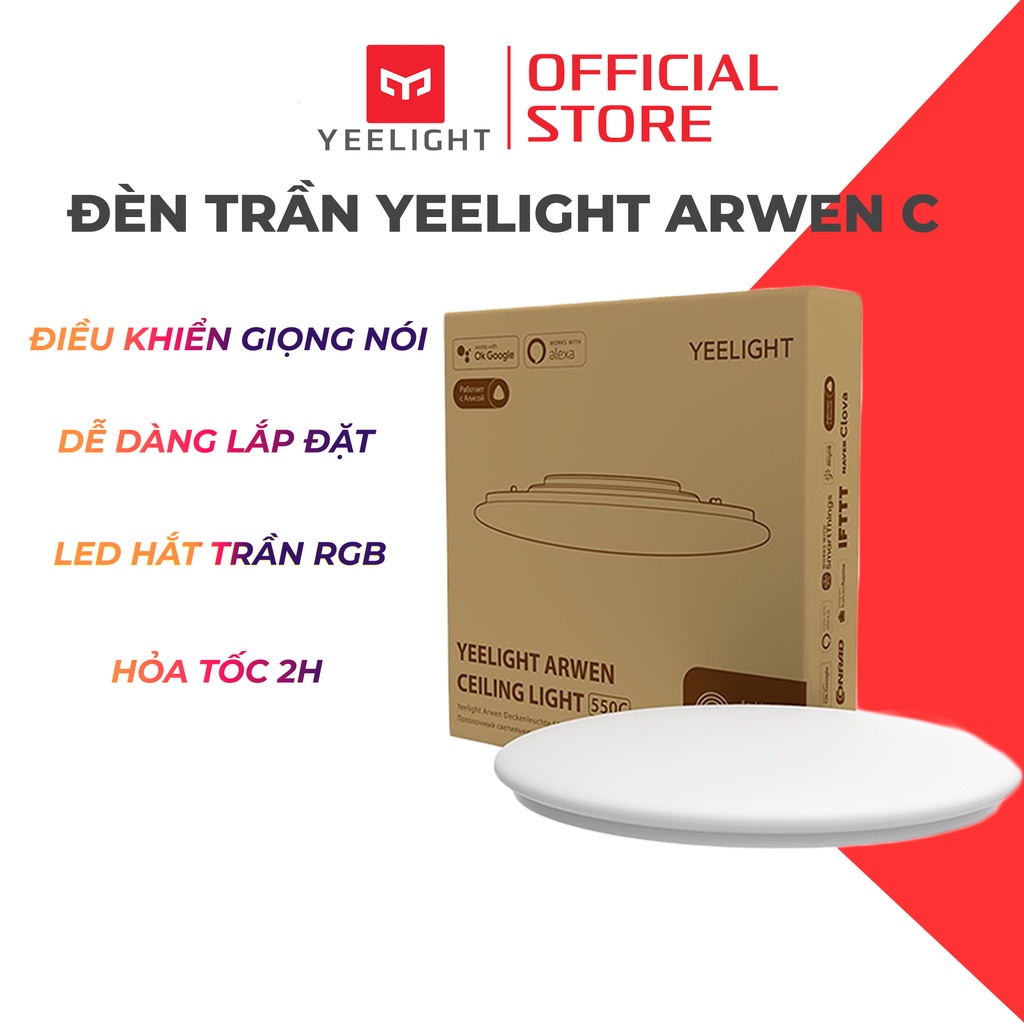 Đèn trần thông minh Yeelight Arwen 235C/300C/400C/450C/550C - Led RGB hắt trần bản quốc tế