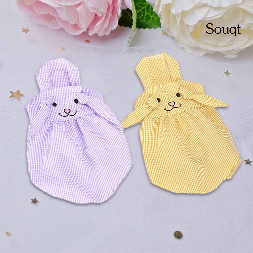Đầm Cổ Tròn Họa Tiết Kẻ Sọc Cho Thú Cưng