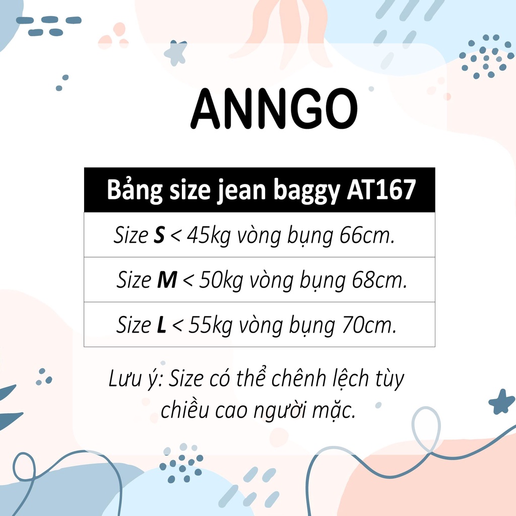 Quần jean nữ baggy trơn phối khóa chất vải Jean Denim không co giãn , bền màu William - AT167