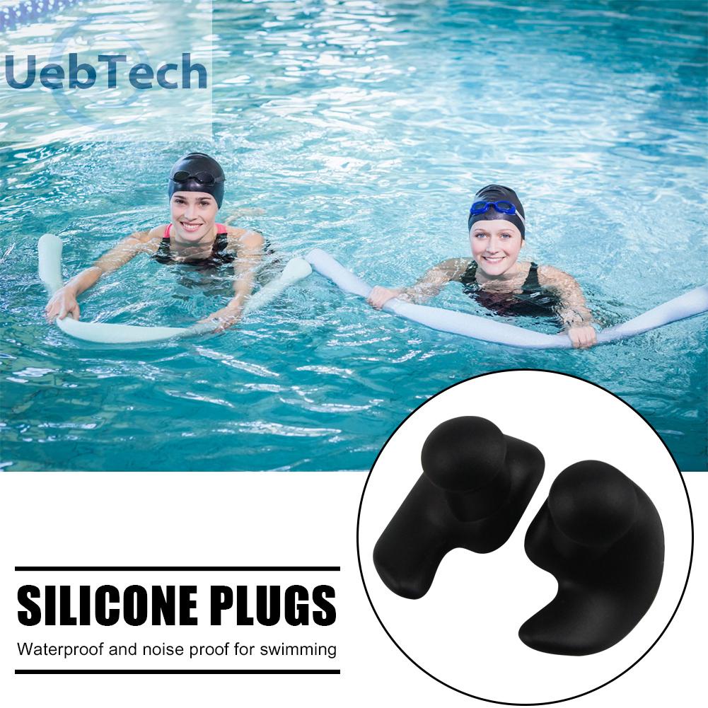 1 Cặp Nút Bịt Tai Bằng Silicone Chống Thấm Nước Nhỏ Gọn Tiện Dụng Khi Đi Bơi