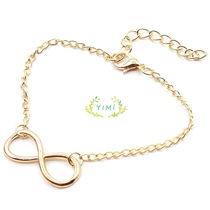 COD Vòng đeo tay chuỗi kim loại Gelang với điều chỉnh tôm hùm❤Yimi❤