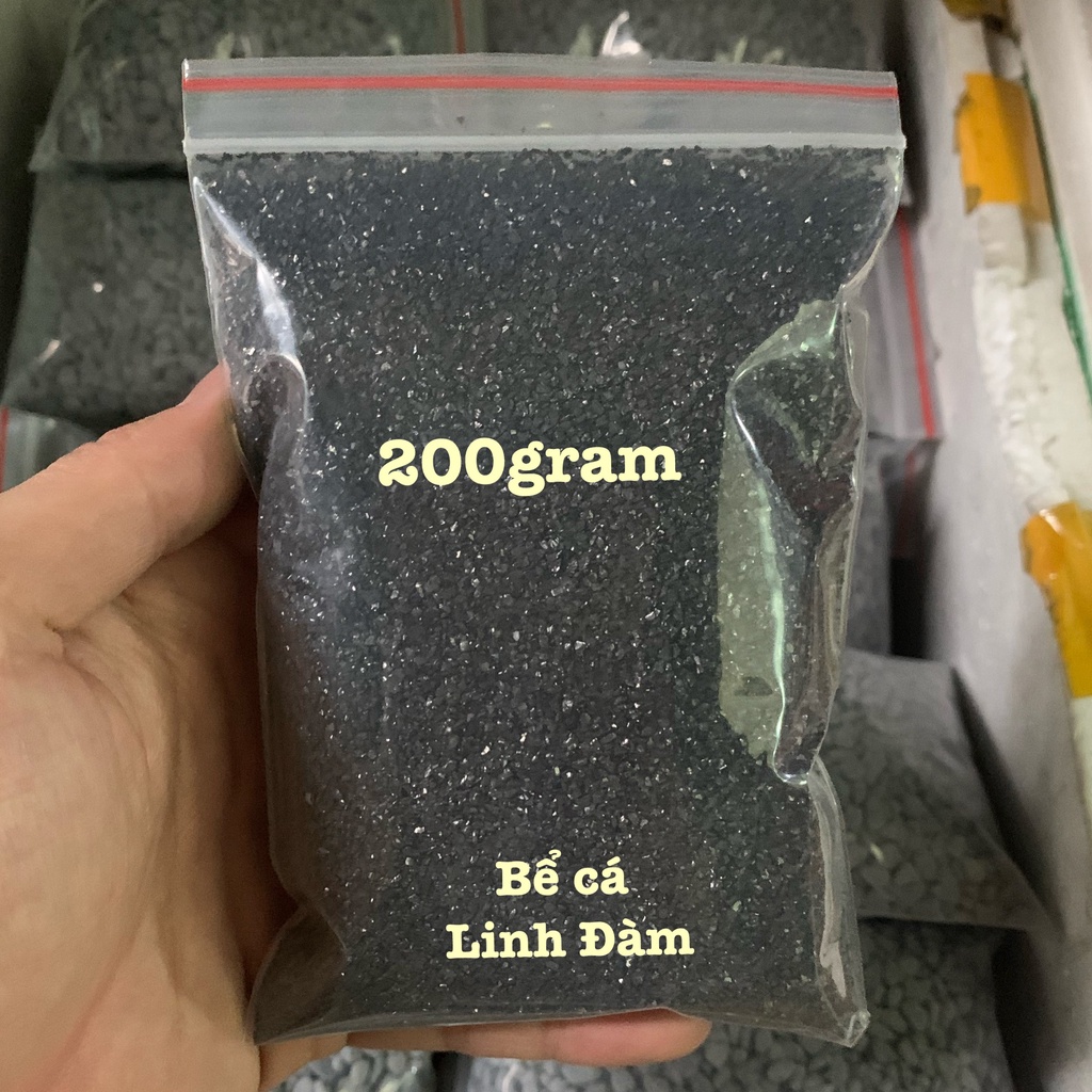 200gram Cát Đen Platinum NMF | Cát Trải Nền Bể Cá Thuỷ Sinh Màu Đen