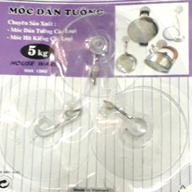 Móc hít cao su 3 cái