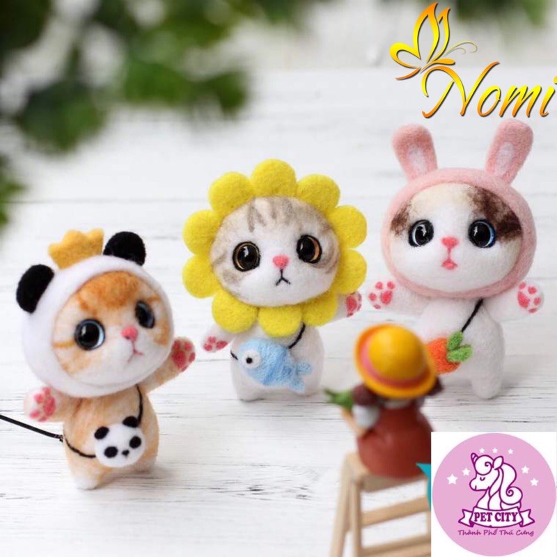 BỘ KIT HỘI MÈO CON 3 - LEN CHỌC CÓ HƯỚNG DẪN