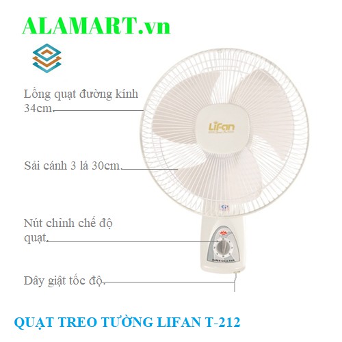 Quạt treo tường Lifan T-212