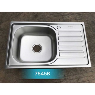 Chậu rửa chén - bồn rửa bát inox 1 hộc 1 bàn kt 75×45 giá rẻ km tphcm
