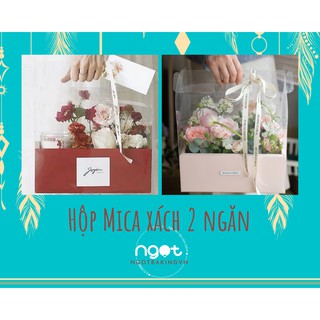 Hộp Mica xách 2 ngăn