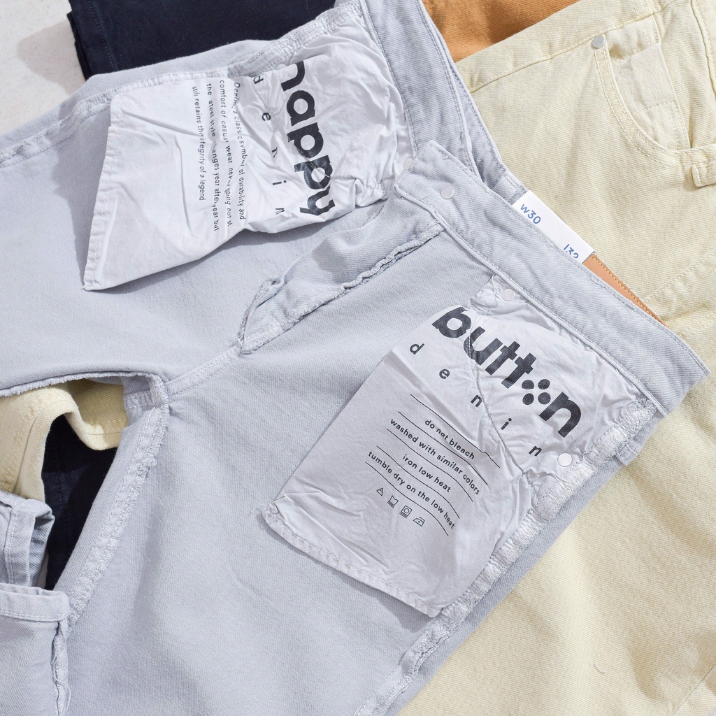 Quần Jean form slim fit ôm dáng HB màu trơn dễ phối đồ, chất liệu co giãn tốt bền màu | KATUS STORE 00902