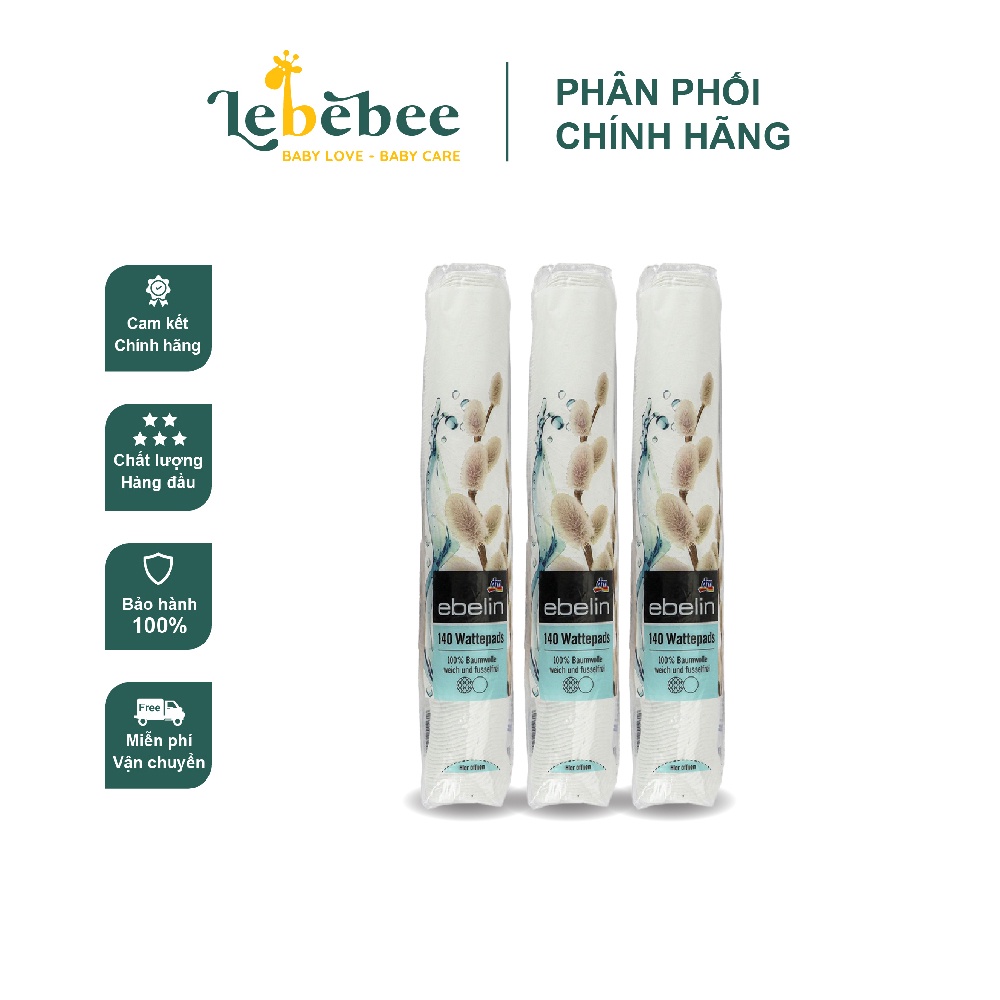 Bông tẩy trang Đức Ebelin 140 miếng