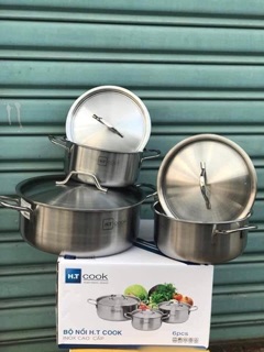 🧸 BỘ 3 NỒI INOX  HT . COOK 👍