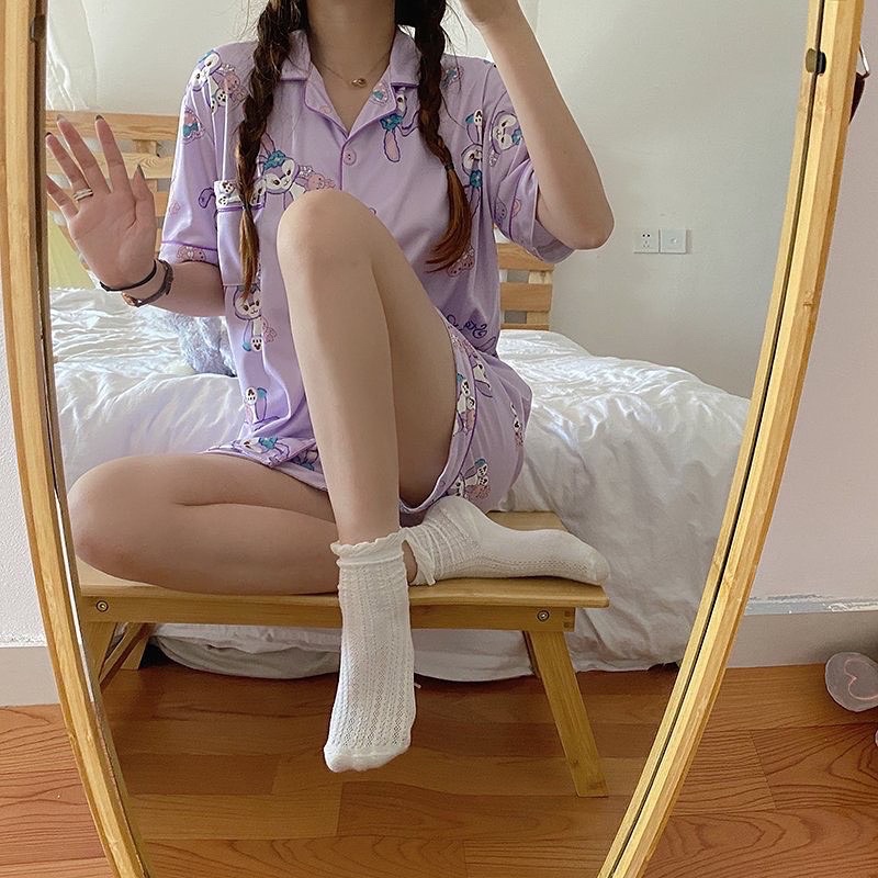 Bộ pijama hình cute form vừa, bộ ngủ ở nhà form vừa, set đồ ngủ ở nhà cute