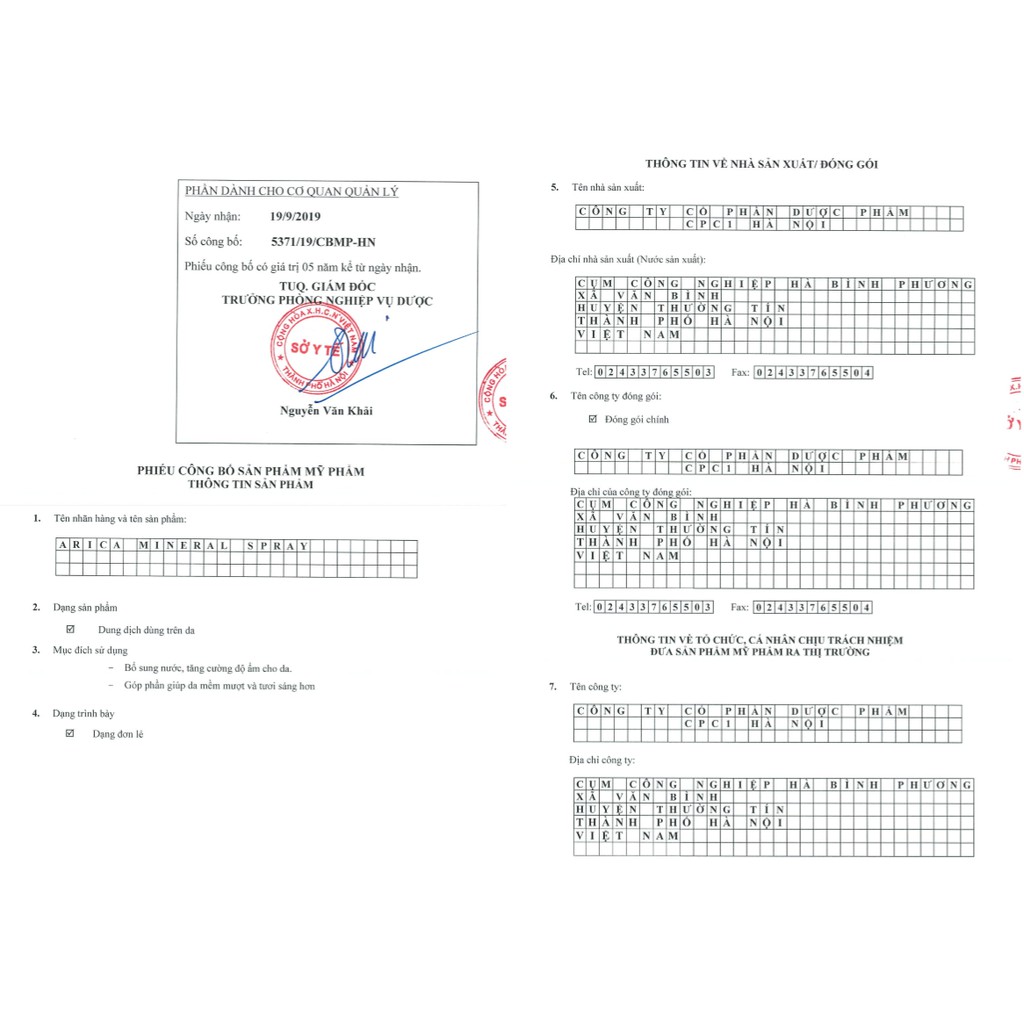 Xịt khoáng cấp ẩm kiềm dầu ARICA - giải nhiệt, giảm kích ứng, chống oxi hóa & bảo vệ da, an toàn cho DA MỤN, DA NHẠY CẢM | BigBuy360 - bigbuy360.vn