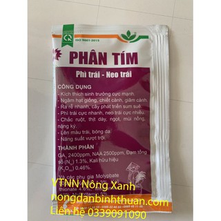 Phân Tím Chuyên dùng cho Thanh Long giúp nụ Phì Trái - Neo Trái Bộ 5 gói - phân tím