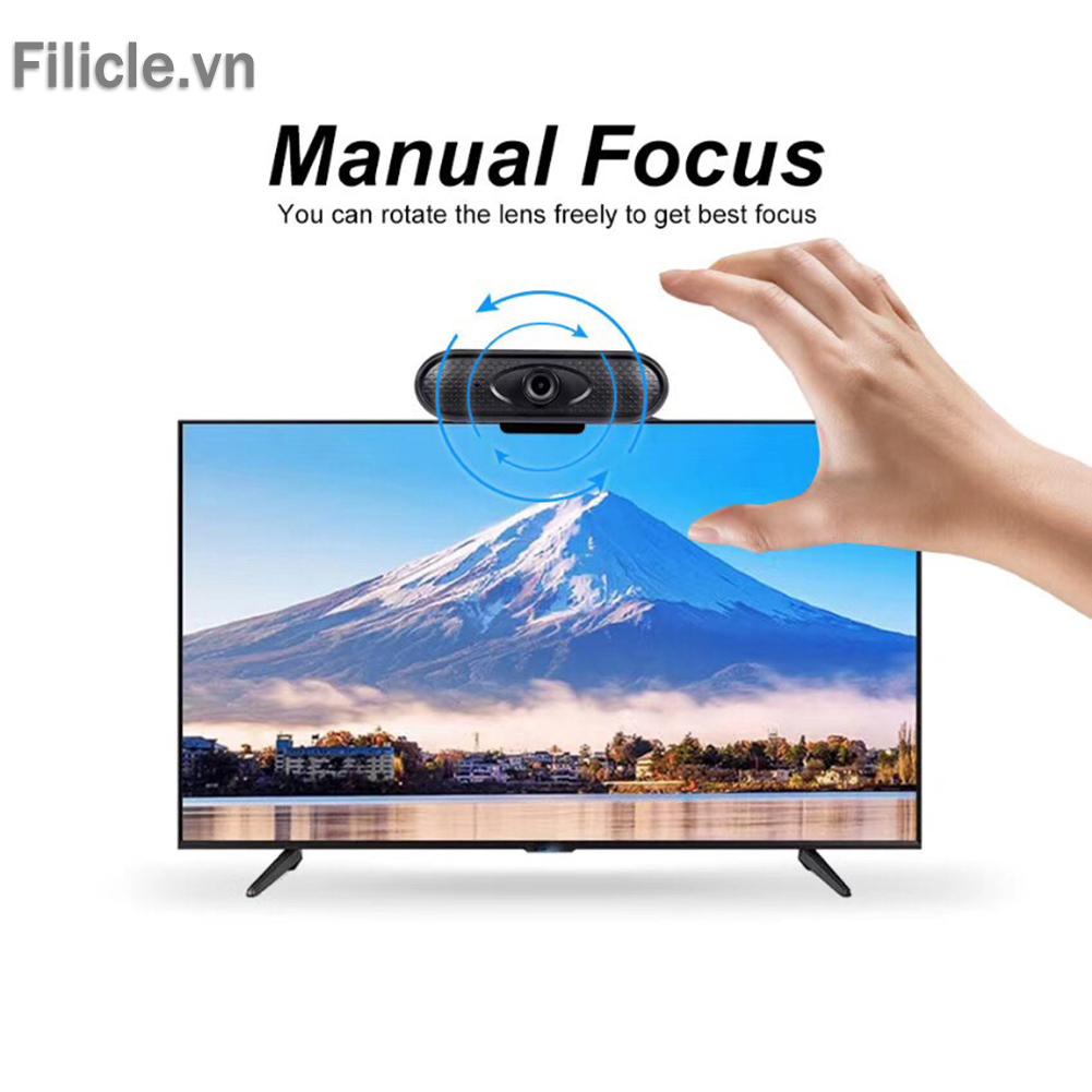 Webcam FILICLE 2MP USB tích hợp Mic 1080P HD cho PC TV | BigBuy360 - bigbuy360.vn