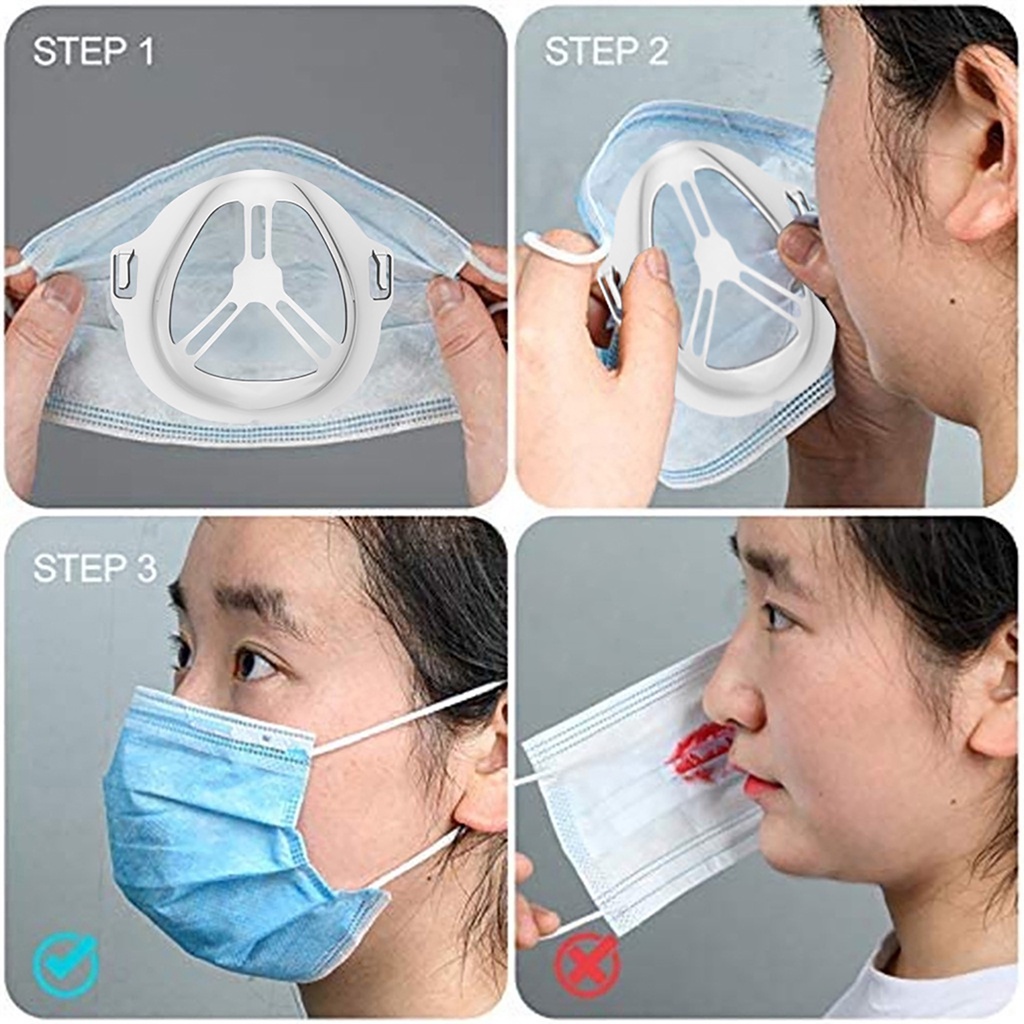 (Hàng Mới Về) Set 10 Khung Bảo Vệ Khuôn Mặt 3d Thoáng Khí Có Thể Tái Sử Dụng | BigBuy360 - bigbuy360.vn