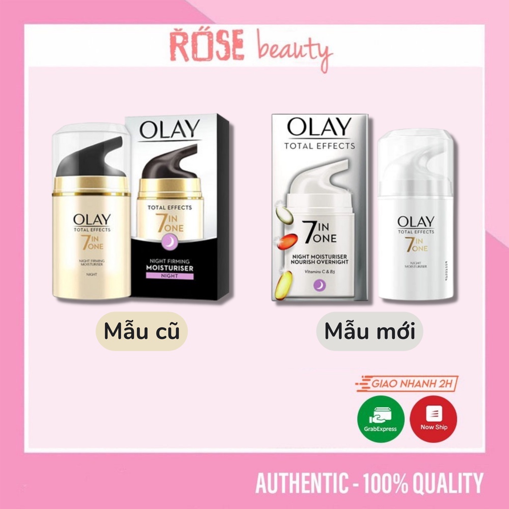 Kem dưỡng ẩm Olay Total Effects 7 In 1 Night cream chống lão hóa mềm mịn da 50ml - RoseBeauty