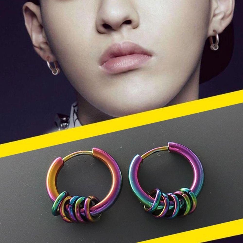 Bông Tai Bằng Thép Không Gỉ 10-18mm Không Gây Dị Ứng Dành Cho Nam Và Nữ