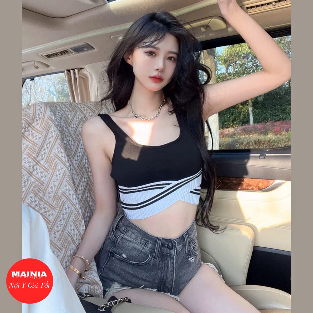 [Siêu Đẹp] Áo Bra Cotton Dây Chéo Eo Siêu Sexy Gợi Cảm Áo Bra Thể Thao Tập Gym Yoga Cao Cấp Mainia Shop