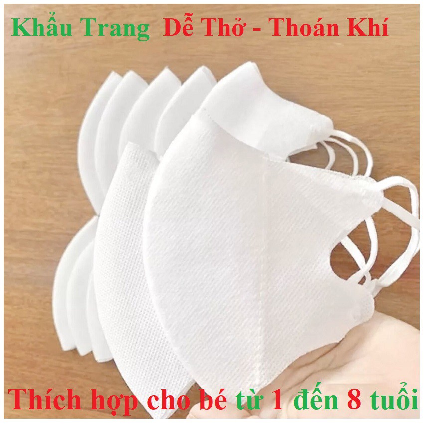 Khẩu Trang Vải Không Dệt 3D Cao Cấp - Kháng Khuẩn Tái Sử Dụng Trên 10 Lần GIặc Chống Bụi Chống Thấm - Không Hộp | BigBuy360 - bigbuy360.vn