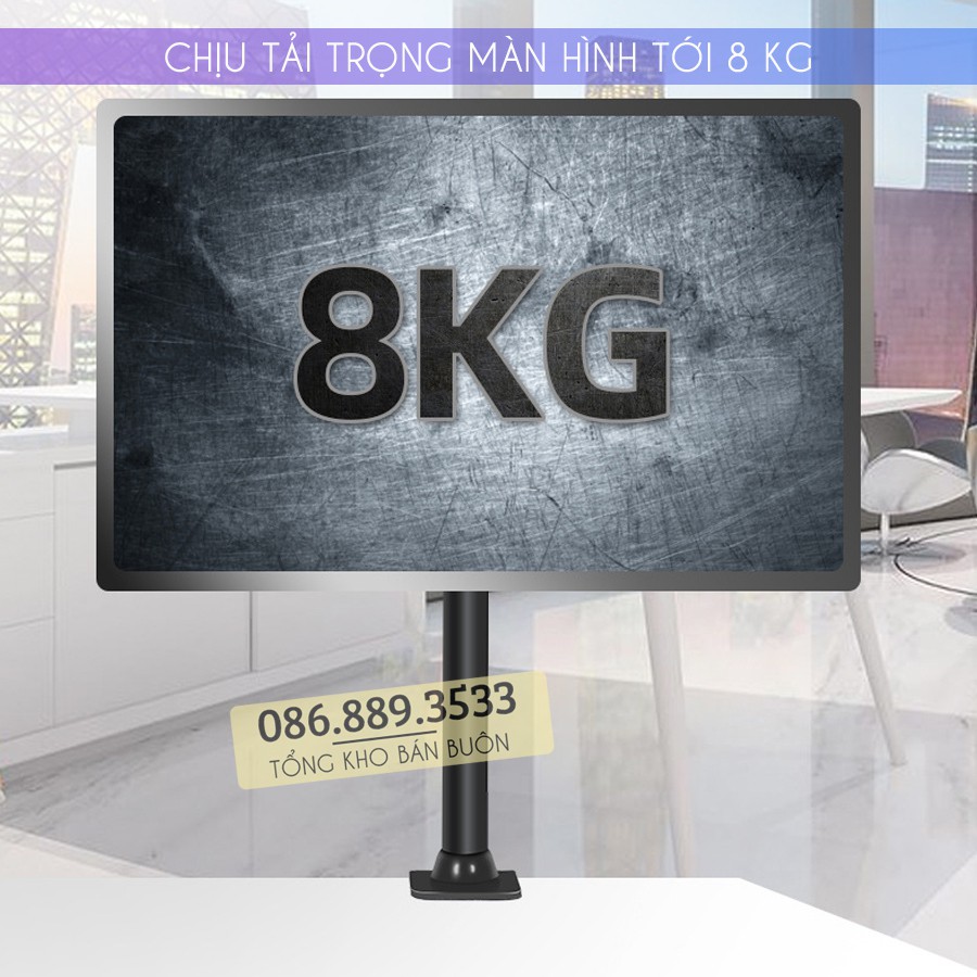 Giá treo màn hình XL03 17 - 32 Inch - Arm Monitor Chân đứng - Tay 23 cm - [Tay treo màn hình rẻ hơn NB F80 / NB H80]