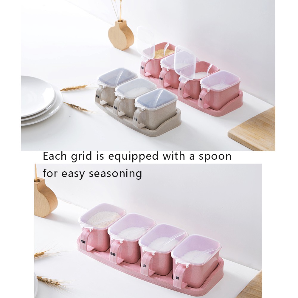 Set 3/4 hũ đựng gia vị nấu ăn tiện lợi và dễ thương | BigBuy360 - bigbuy360.vn