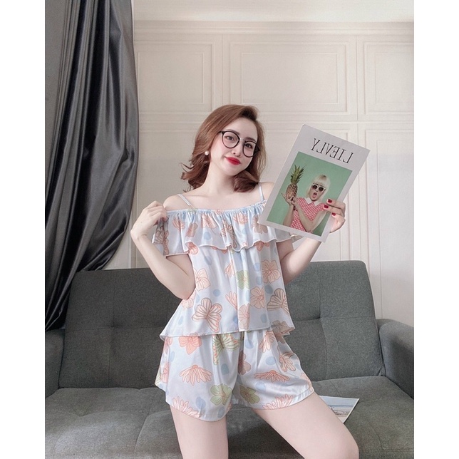 🎀 Vải xịn 🎀 Bộ lụa mặc Nhà Đồ Ngủ hai dây bẹt vai vải lụa cao cấp | BigBuy360 - bigbuy360.vn