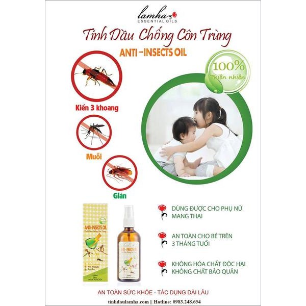 Tinh dầu xịt đuổi Muỗi, Kiến, Gián