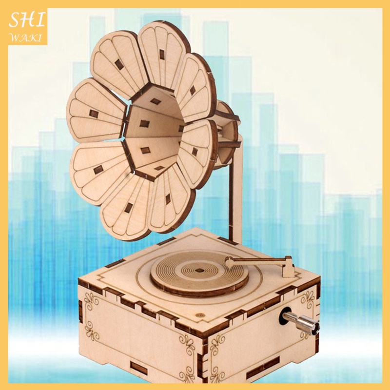 Mô Hình Máy Hát 3D Bằng Gỗ Dùng Làm Quà Tặng Sinh Nhật