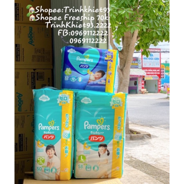 <JUMBO>Tã dán/ quần PAMPERS NỘI ĐỊA NHAT M80,M74,L68...