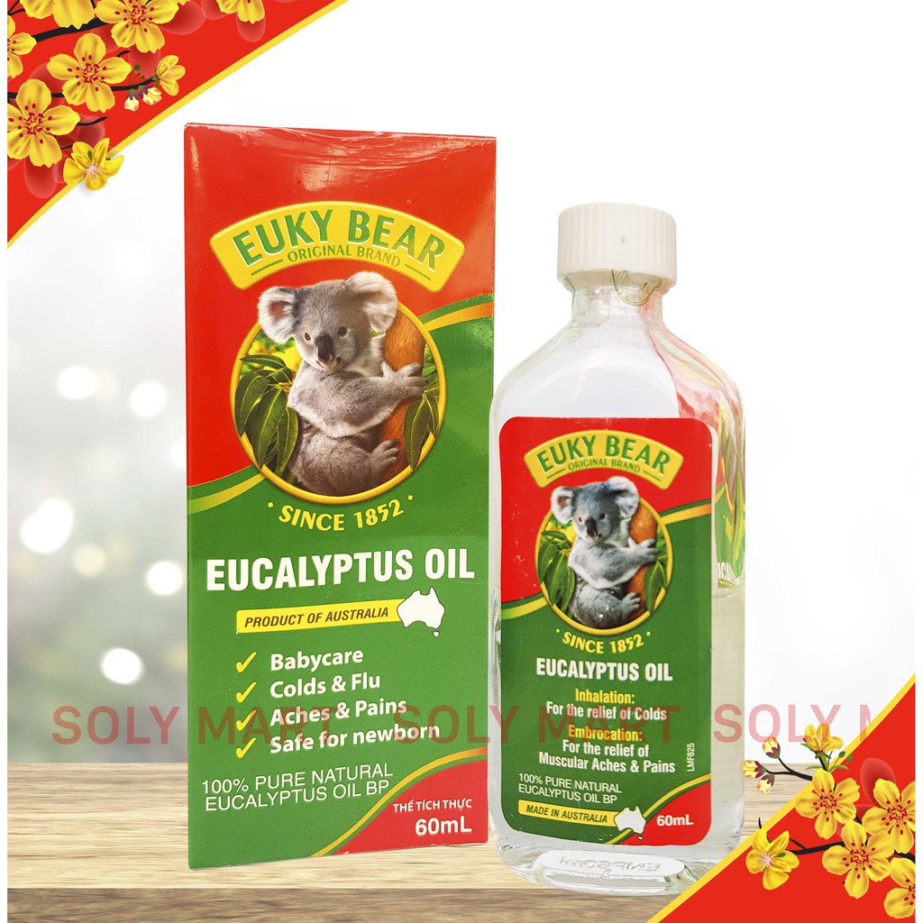 Dầu Khuynh Diệp Euky Bear nhập khẩu Úc 60ml