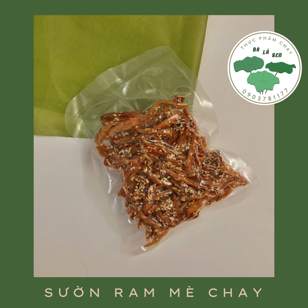 Sườn non chay ram mè Ba Lá Sen chế biến sẵn, bảo quản lâu 100g
