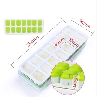 KHAY LÀM ĐÁ SILICON CÓ NẮP ĐẬY