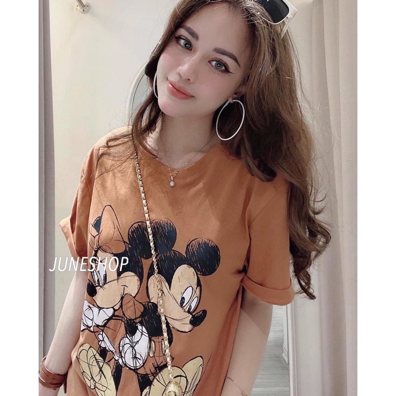 [CLIP+ẢNH THẬT]🔥 Áo Phông Nữ In Hình Mickey 🥰 Hàng Loại 1 Chất Cực Đẹp