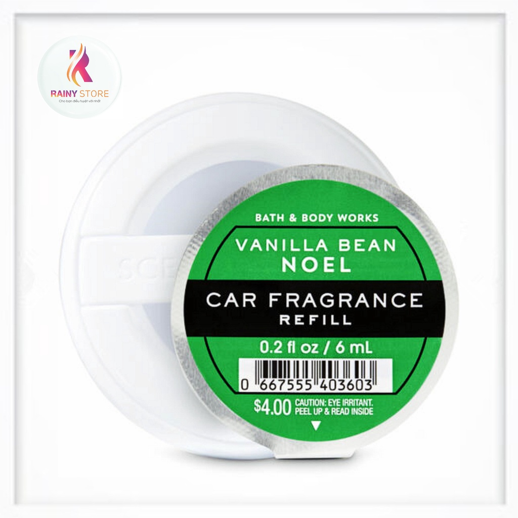 Tinh dầu thơm xe hơi Bath &amp; Body Works Vanilla Bean Noel 6ml
