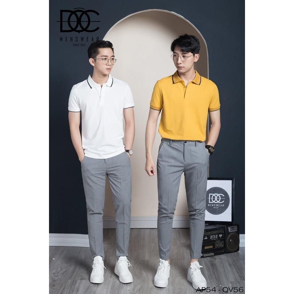 Áo polo nam trơn ngắn tay cổ bẻ ngắn tay