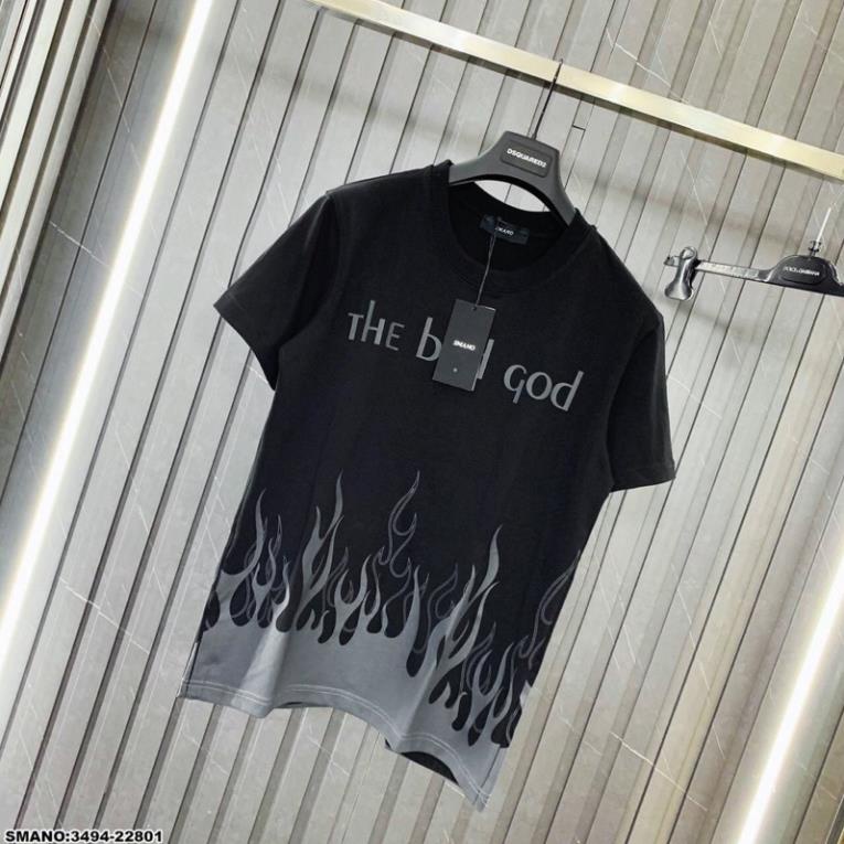 Áo Phông Nam The bad God Đen Cực Chất - Áo Thun Nam Hoạ Tiết Đuôi Áo Siêu Đẹp