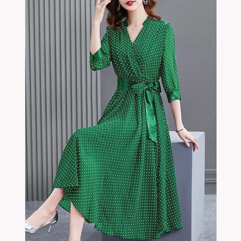Đầm maxi dáng chữ a cổ chữ v chất liệu chiffon plus size thời trang mùa hè cao cấp thanh lịch cho nữ