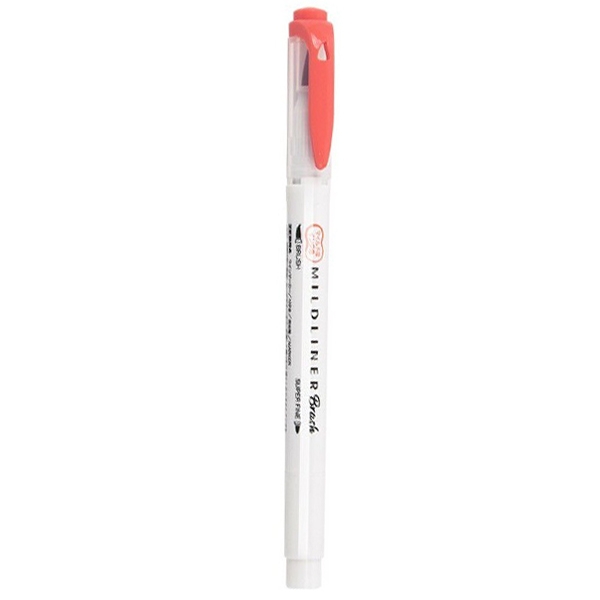 Viết Cọ Nhật Mildliner - Zebra WFT8-MVE - Đỏ Son - Zebra