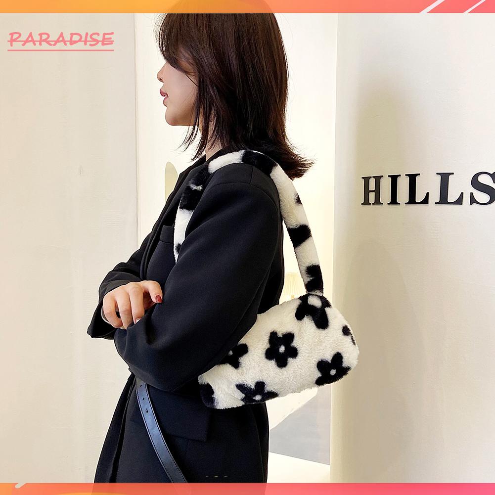 Túi Bông Kẹp Nách Nhỏ In Hoa Thời Trang Cho Nữ