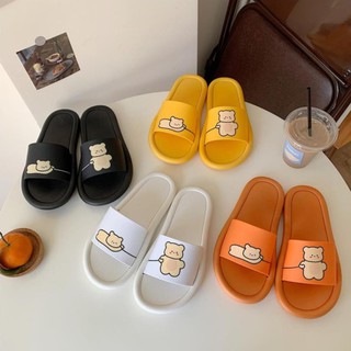 Dép ulzzang quai ngang gấu dắt tay cặp đôi unisex chống trượt