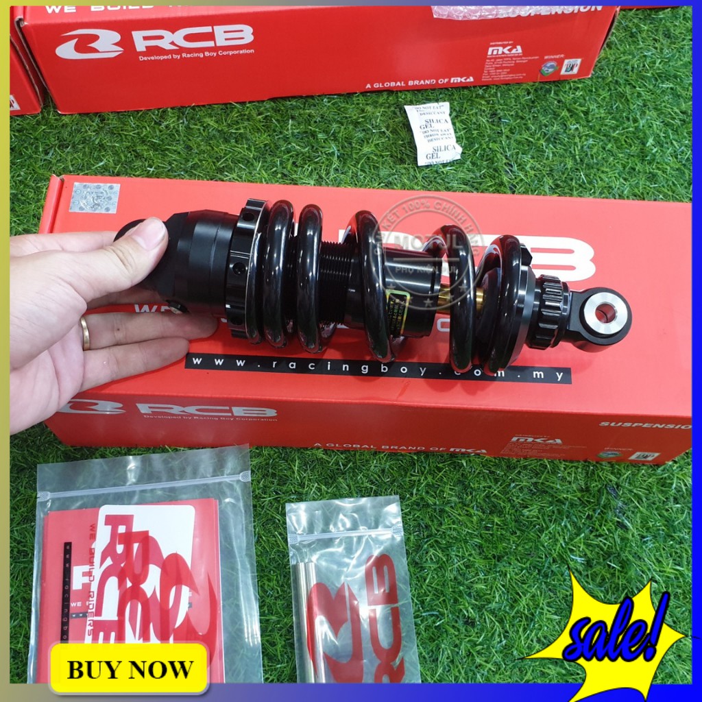 Phuộc xe Winner/Sonic RCB s2 đen ty vàng 229mm hàng Racing Boy chính hãng - s2w