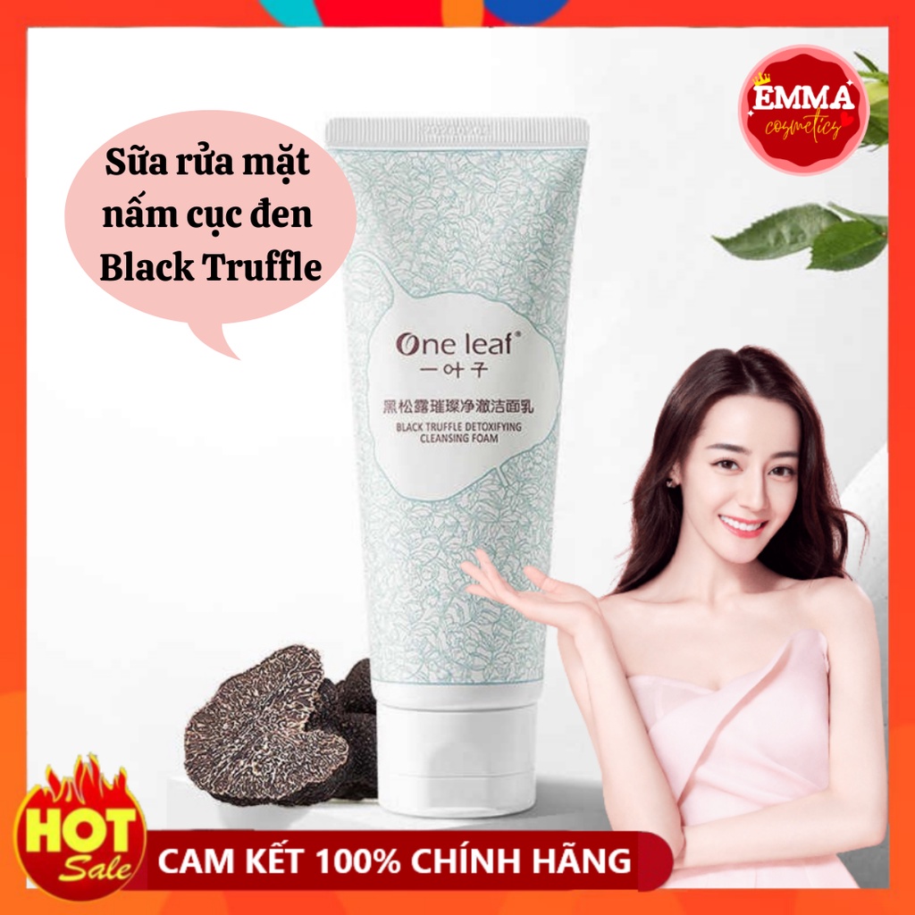 Sữa Rửa Mặt ONE LEAF Nấm Cục Đen Black Truffle Cleanser Làm Sạch Dưỡng Ẩm Dưỡng Trắng Da 100g (OL42)