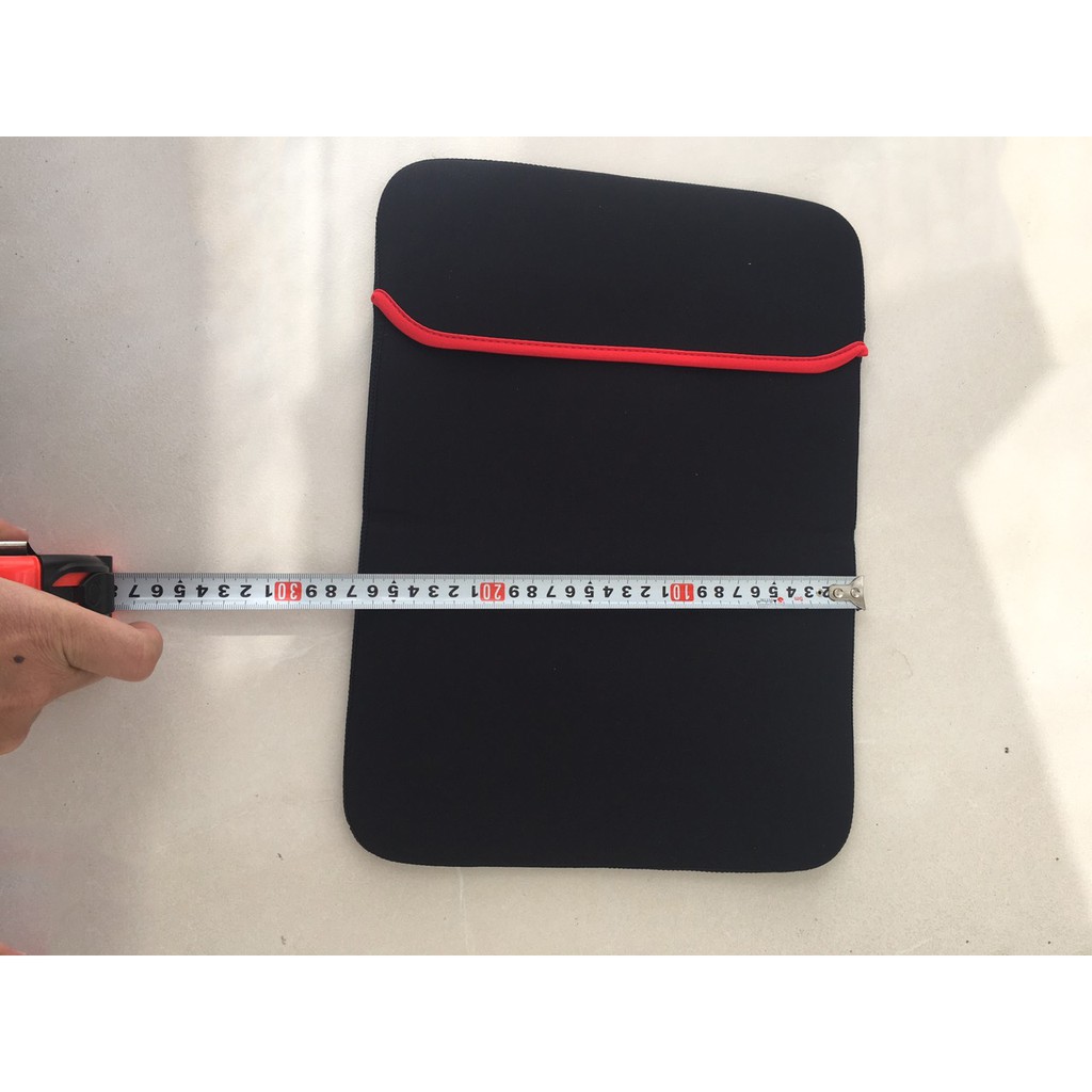 Túi chống sốc Laptop 14inch nắp đậy sọc đỏ thiết kế mỏng vải mềm mịn bền đẹp