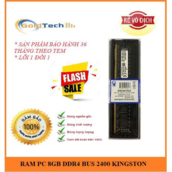 Ram ddr4 8gb 2666/2400 Kingston PC mới bảo hành 3 năm