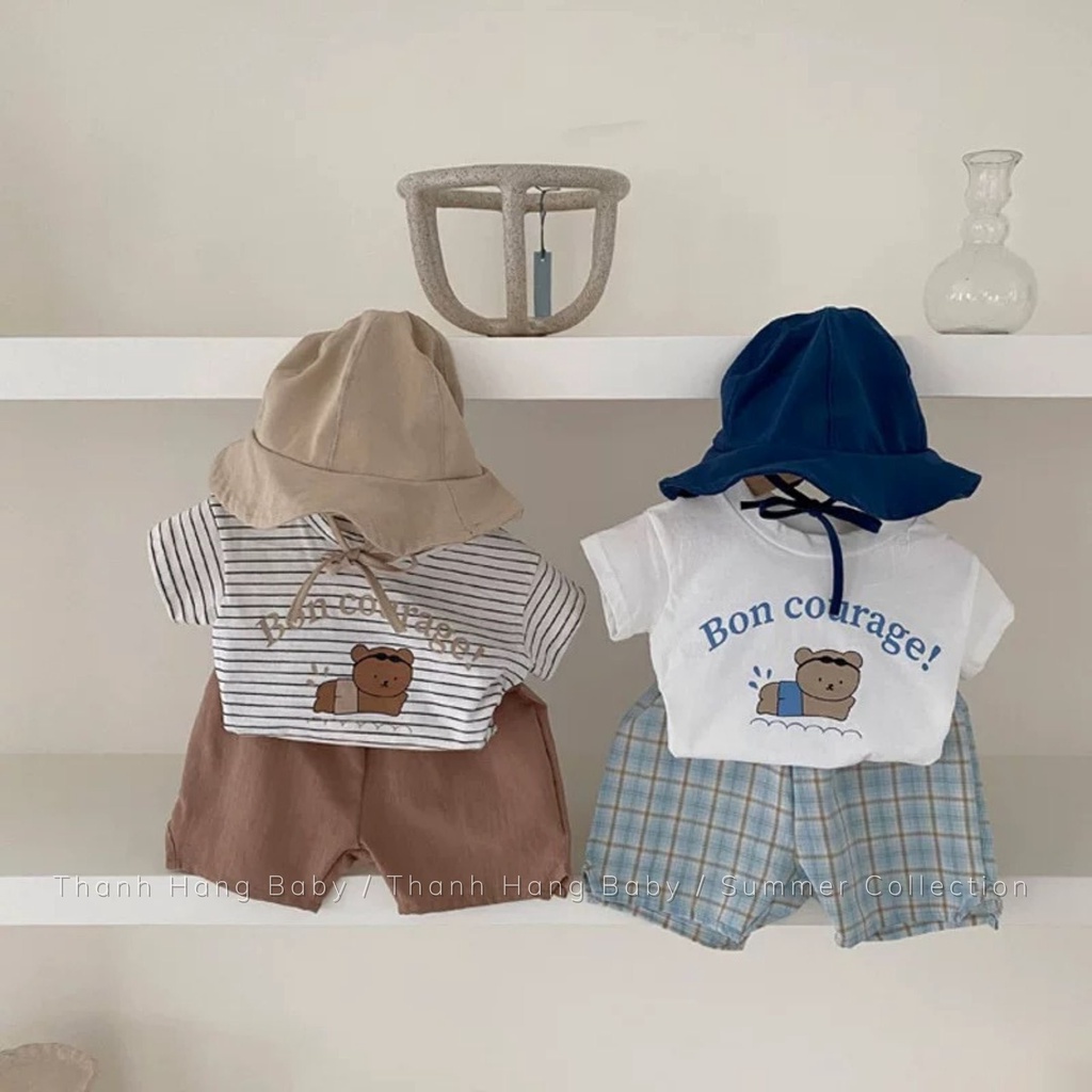 Áo phông cho bé, áo thun trẻ em cotton cho bé trai bé gái thanh hằng baby 7 - 15kg