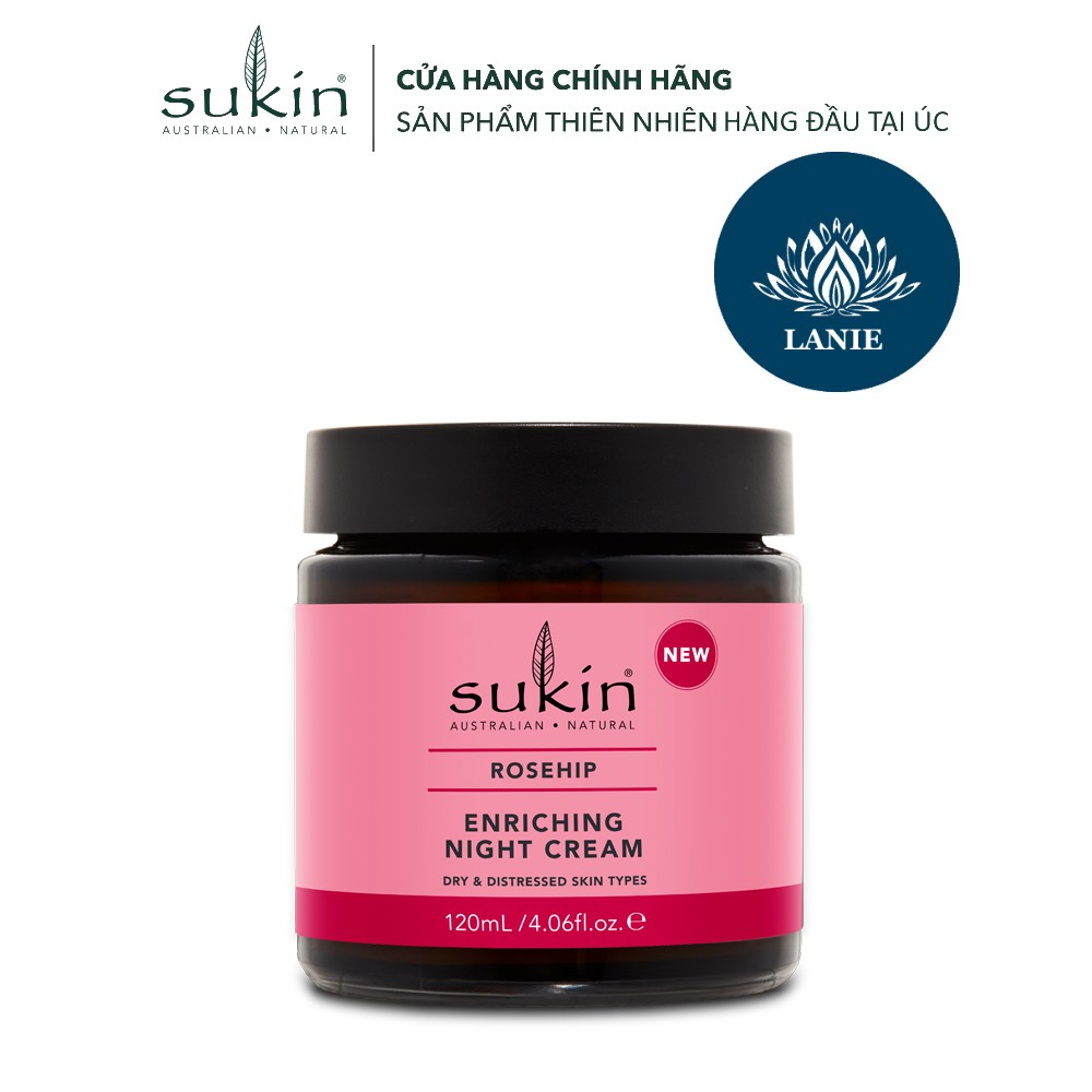 Kem Dưỡng Đêm Tầm Xuân Sáng Mịn Da Sukin Rosehip Enriching Night Cream 120ml