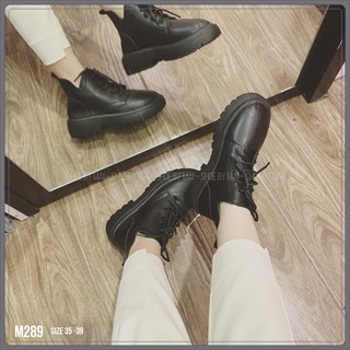Giày boots nữ, giày da nữ M289 - 3 phân cổ lỡ