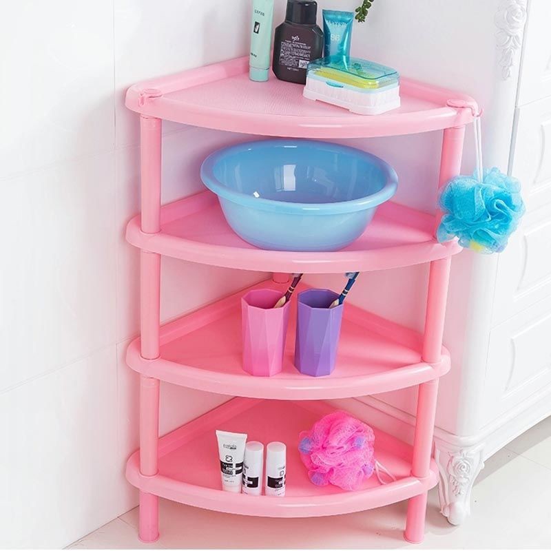 Kệ để đồ trong phòng tắm bồn cầu rửa mặt bàn trang điểm nhựa lưu trữ tam giác đứng | BigBuy360 - bigbuy360.vn