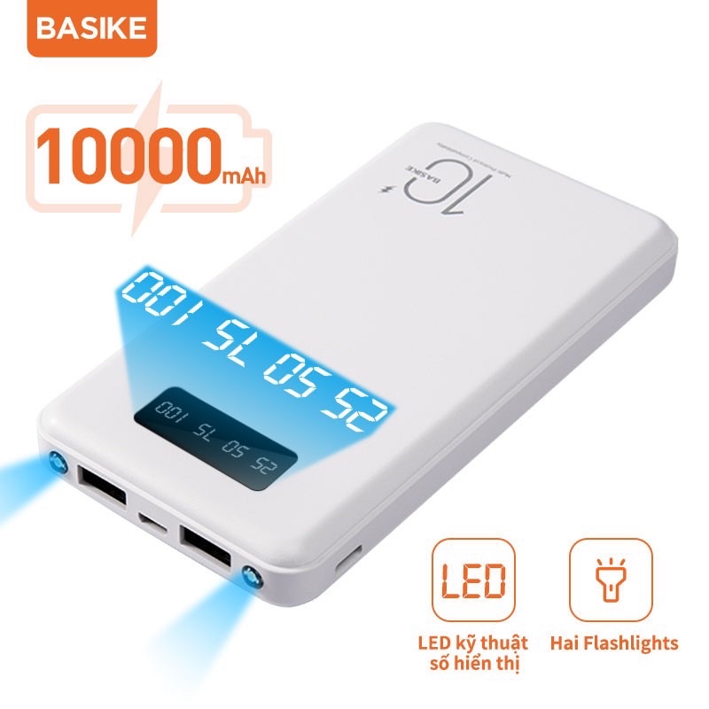 Sạc Dự Phòng Basike 10000mAh có màn hình led hiển thị BSK-PT69P